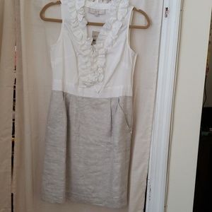 Cotton linen fully lined Ann Taylor dress